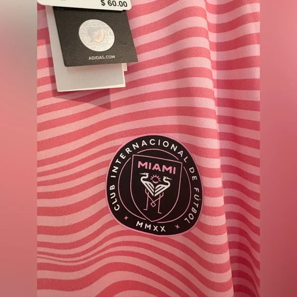Adidas Adult Inter Miami CF Lionel Messi #10 Pink soccer shirt size 2XL NWT - Picture 9 of 11